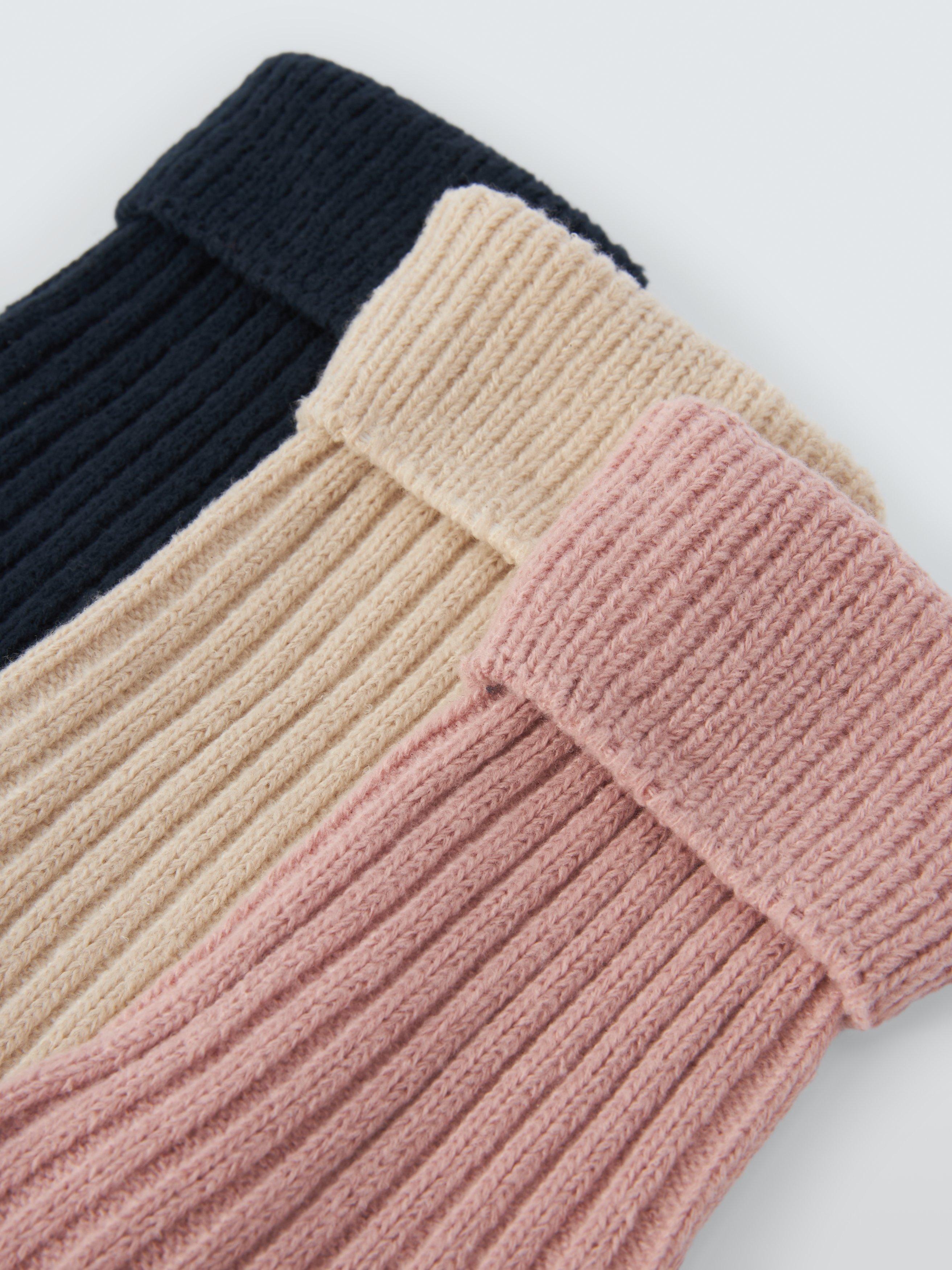 John Lewis cosy ribbed lounge socks pack of 3, UK version