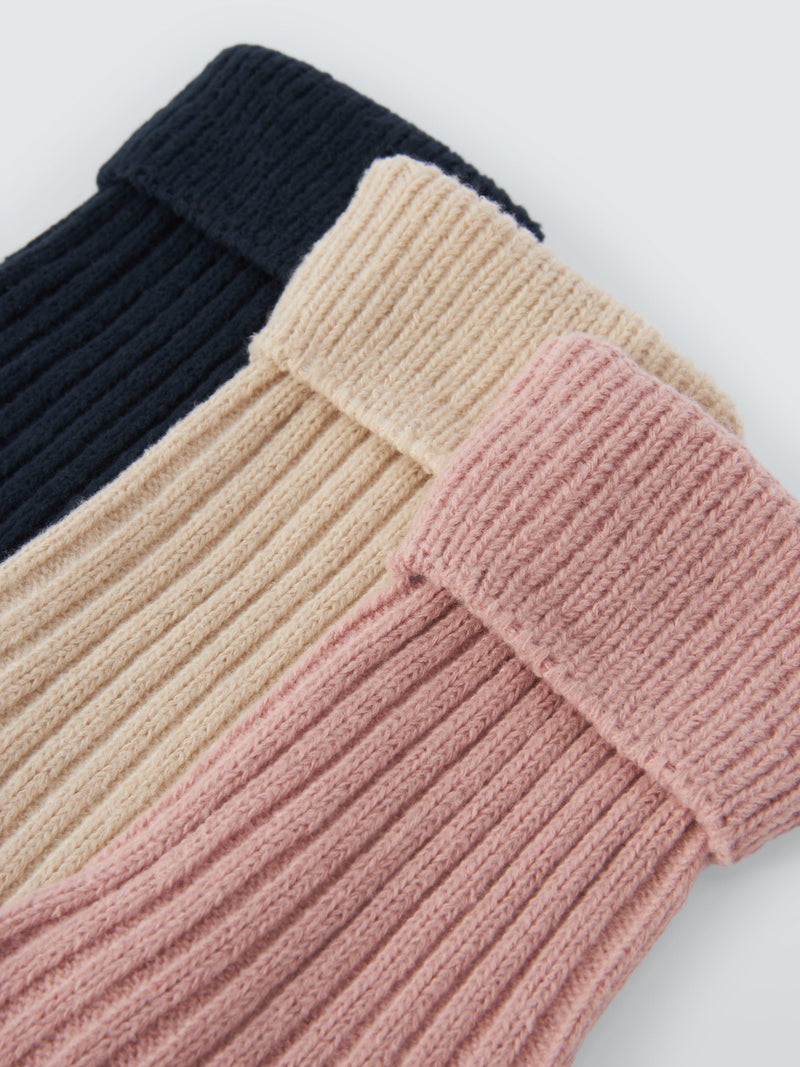 John Lewis cosy ribbed lounge socks pack of 3, UK version