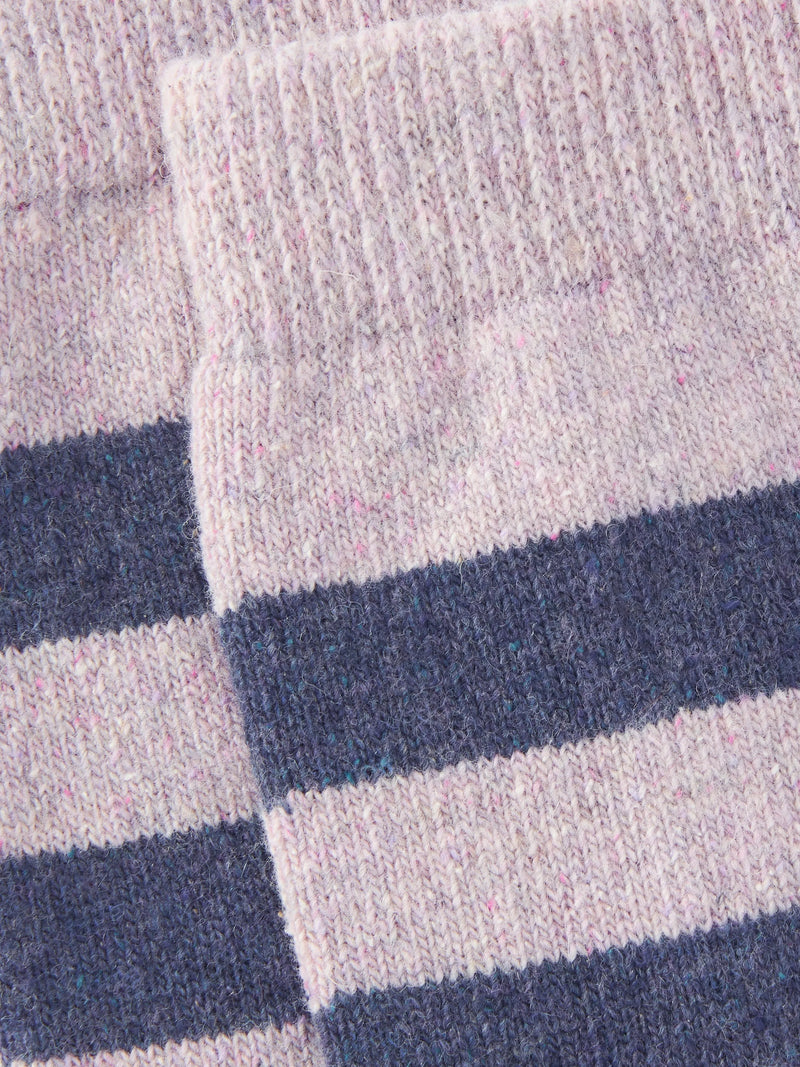 John Lewis stripe wool silk blend ankle socks (British brand)