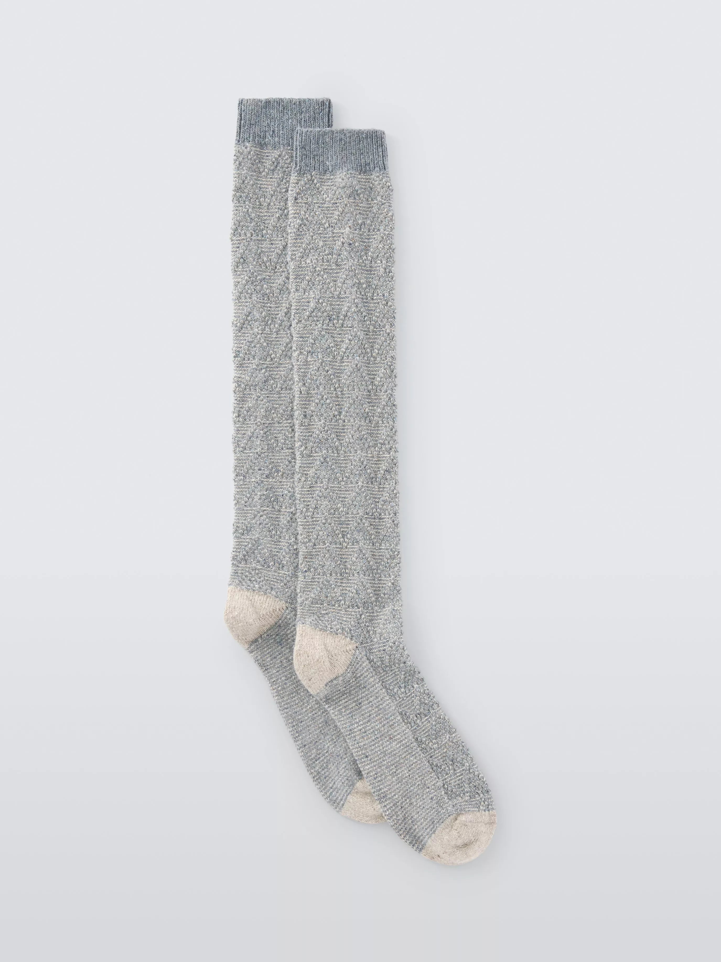 John Lewis geometric wool silk knee high socks, imported from the UK