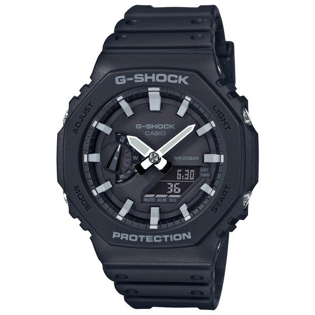 Casio G-SHOCK octagon watch black resin strap, UK version