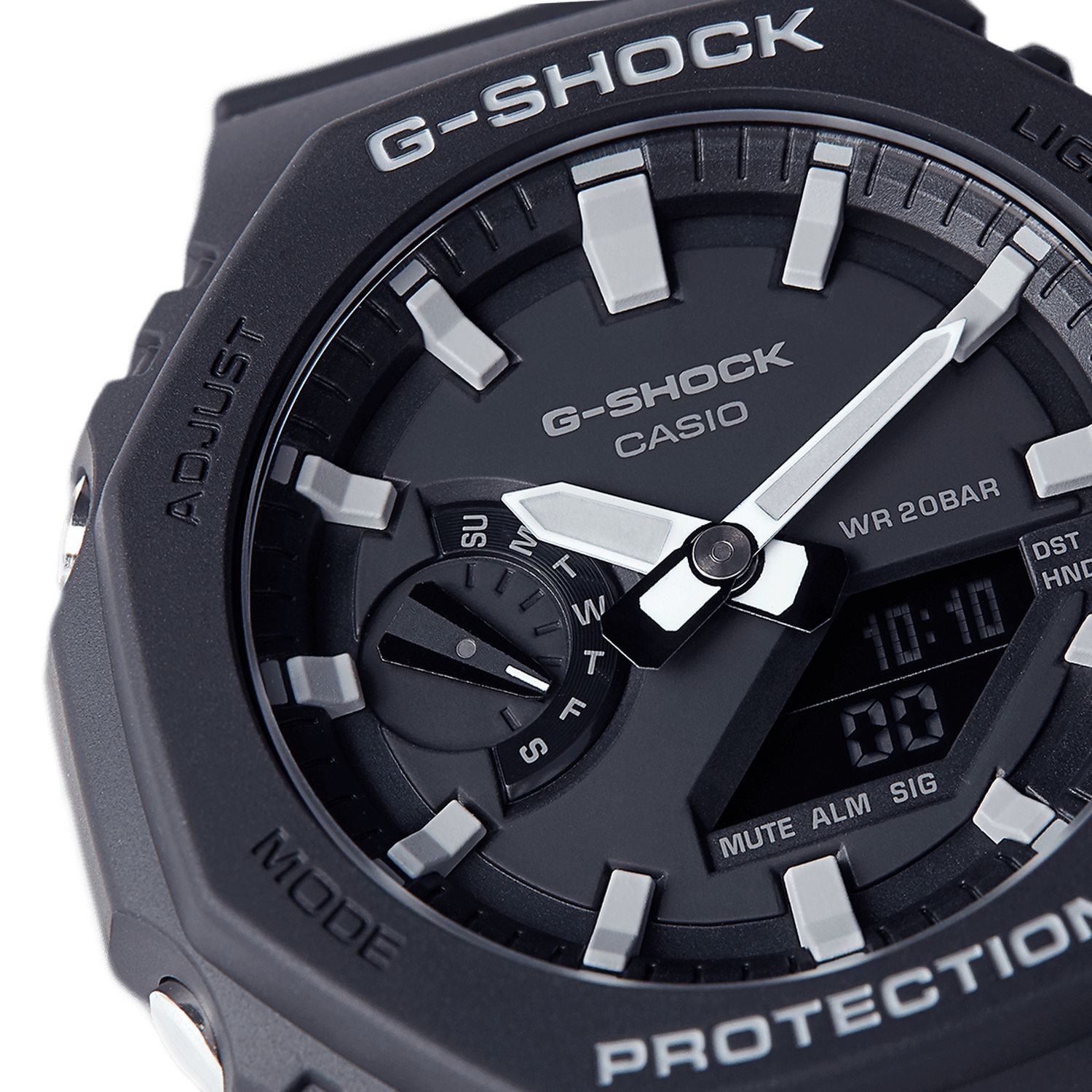 Casio G-SHOCK octagon watch black resin strap, UK version