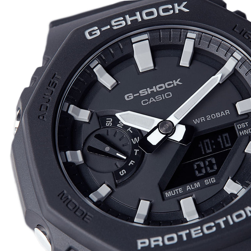 Casio G-SHOCK octagon watch black resin strap, UK version