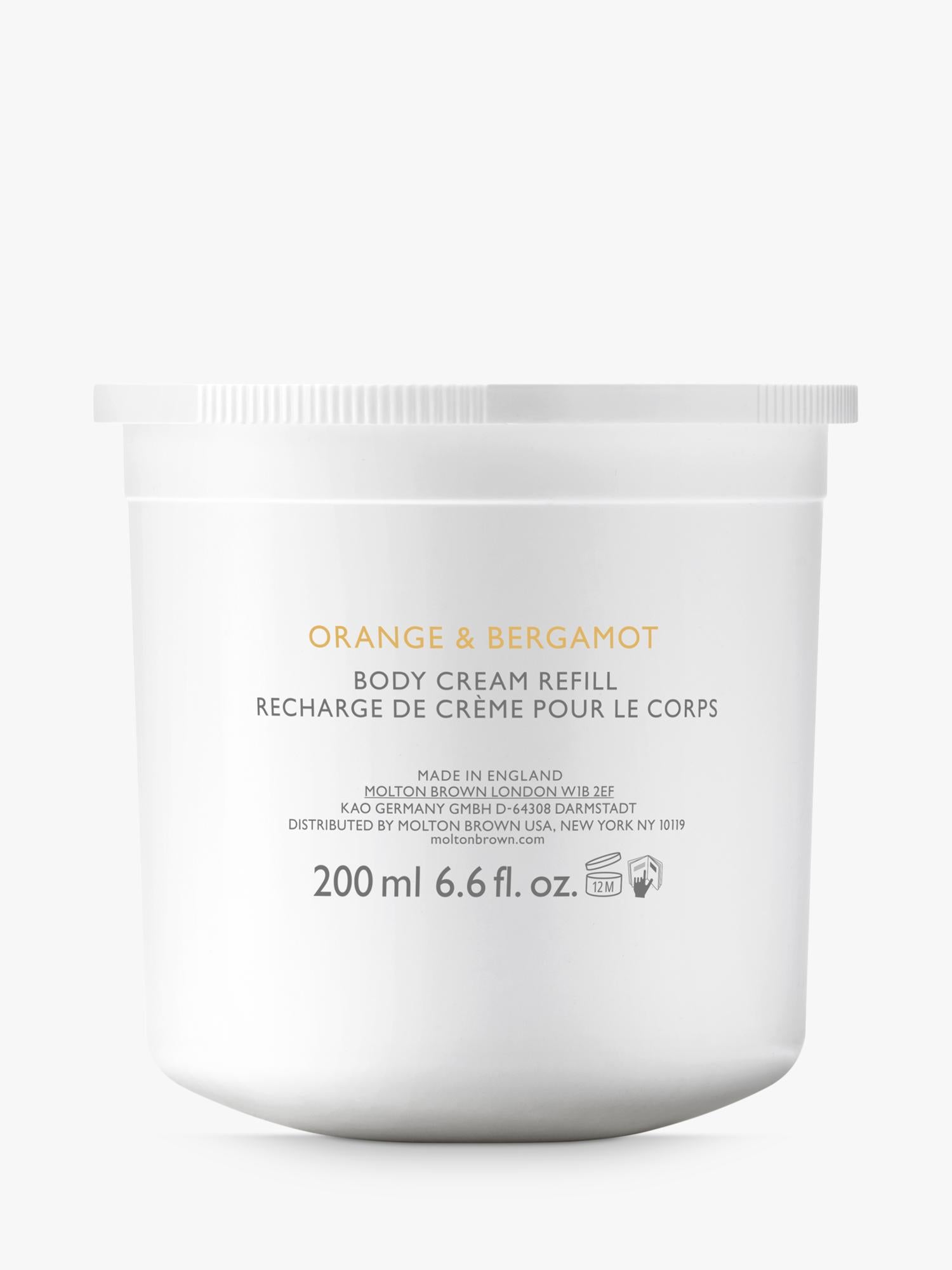 Molton Brown body cream refill Orange & Bergamot 200ml, UK version