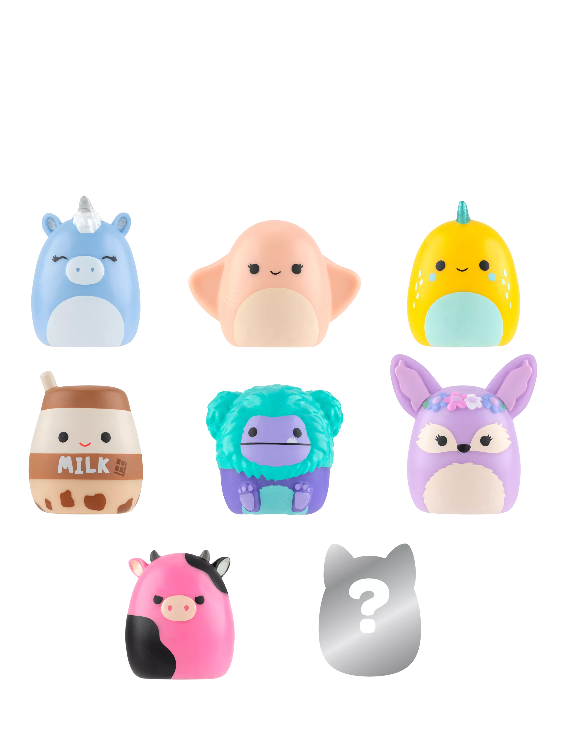 Squishmallows Squish-a-longs mini collectibles pack of 8 one-inch (British brand)