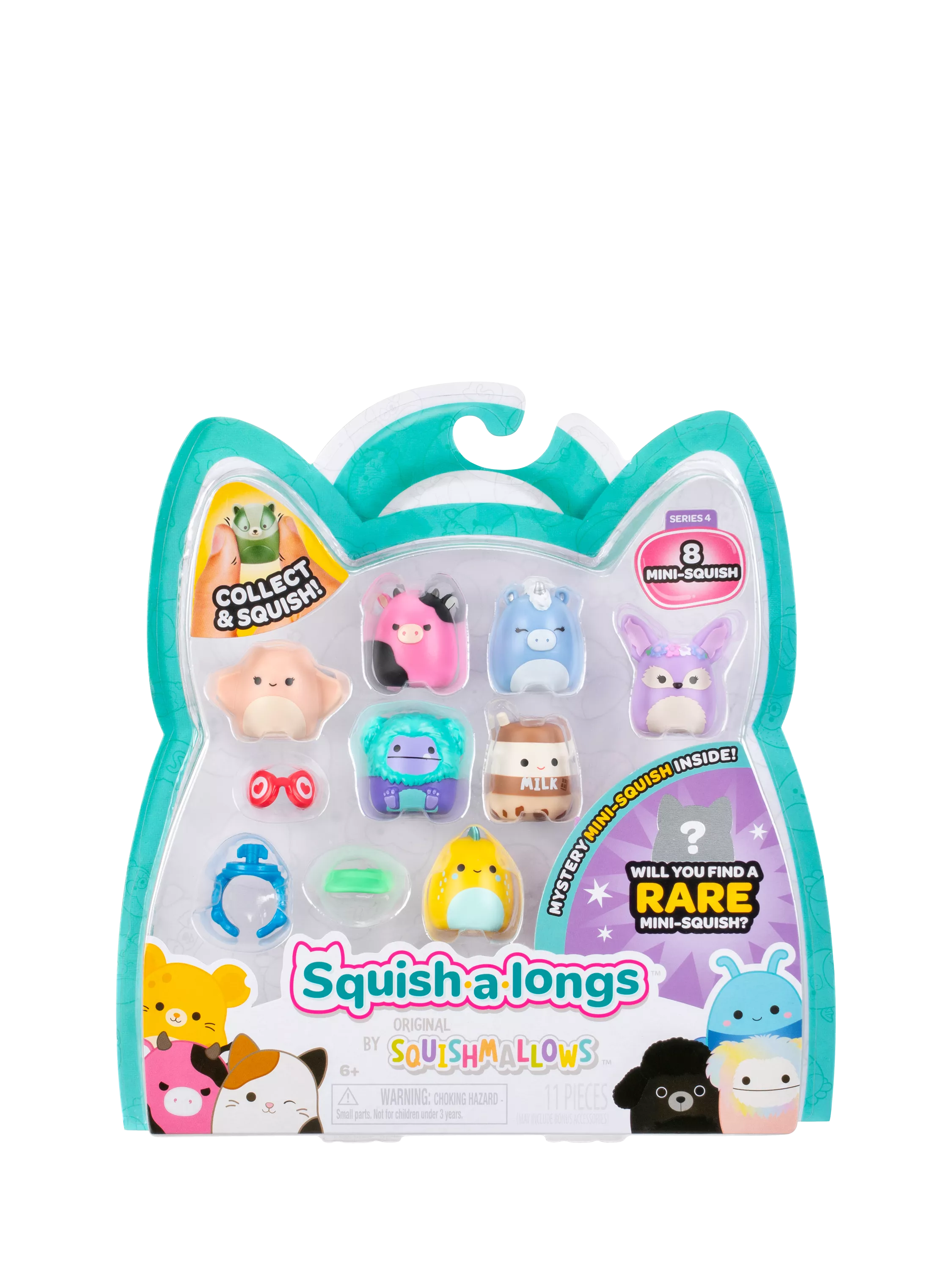 Squishmallows Squish-a-longs mini collectibles pack of 8 one-inch (British brand)