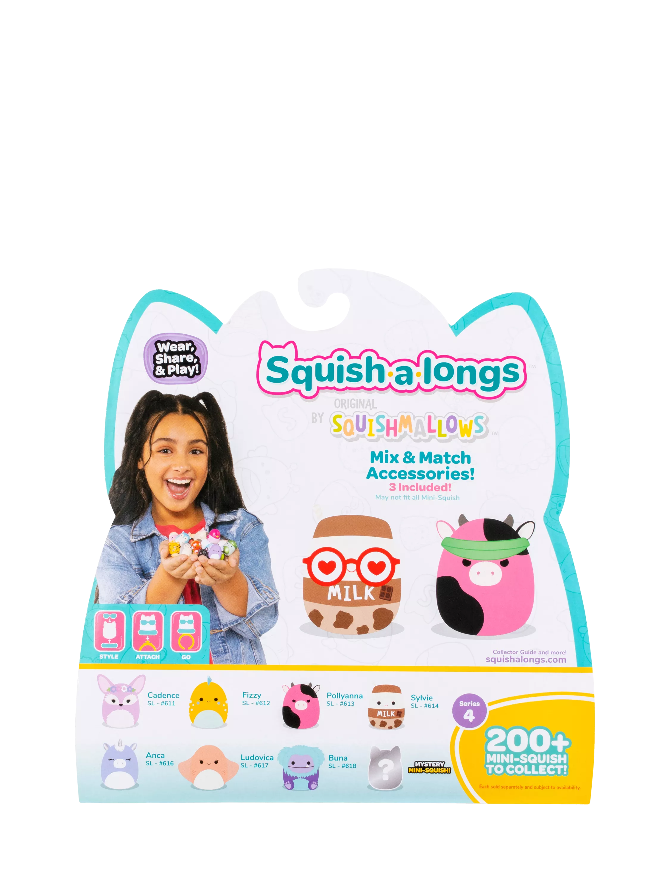 Squishmallows Squish-a-longs mini collectibles pack of 8 one-inch (British brand)