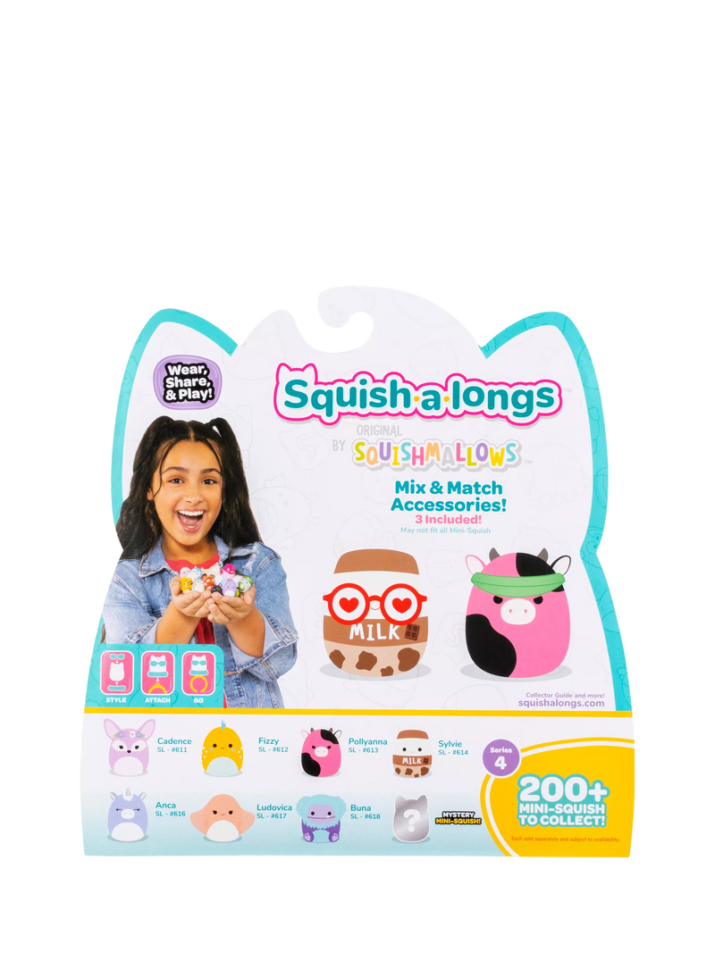 Squishmallows Squish-a-longs mini collectibles pack of 8 one-inch (British brand)