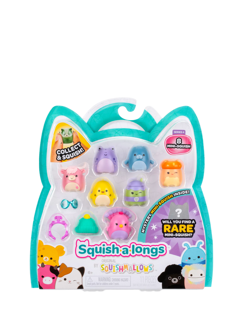 Squishmallows Squish-a-longs mini squish 8-pack, imported from the UK