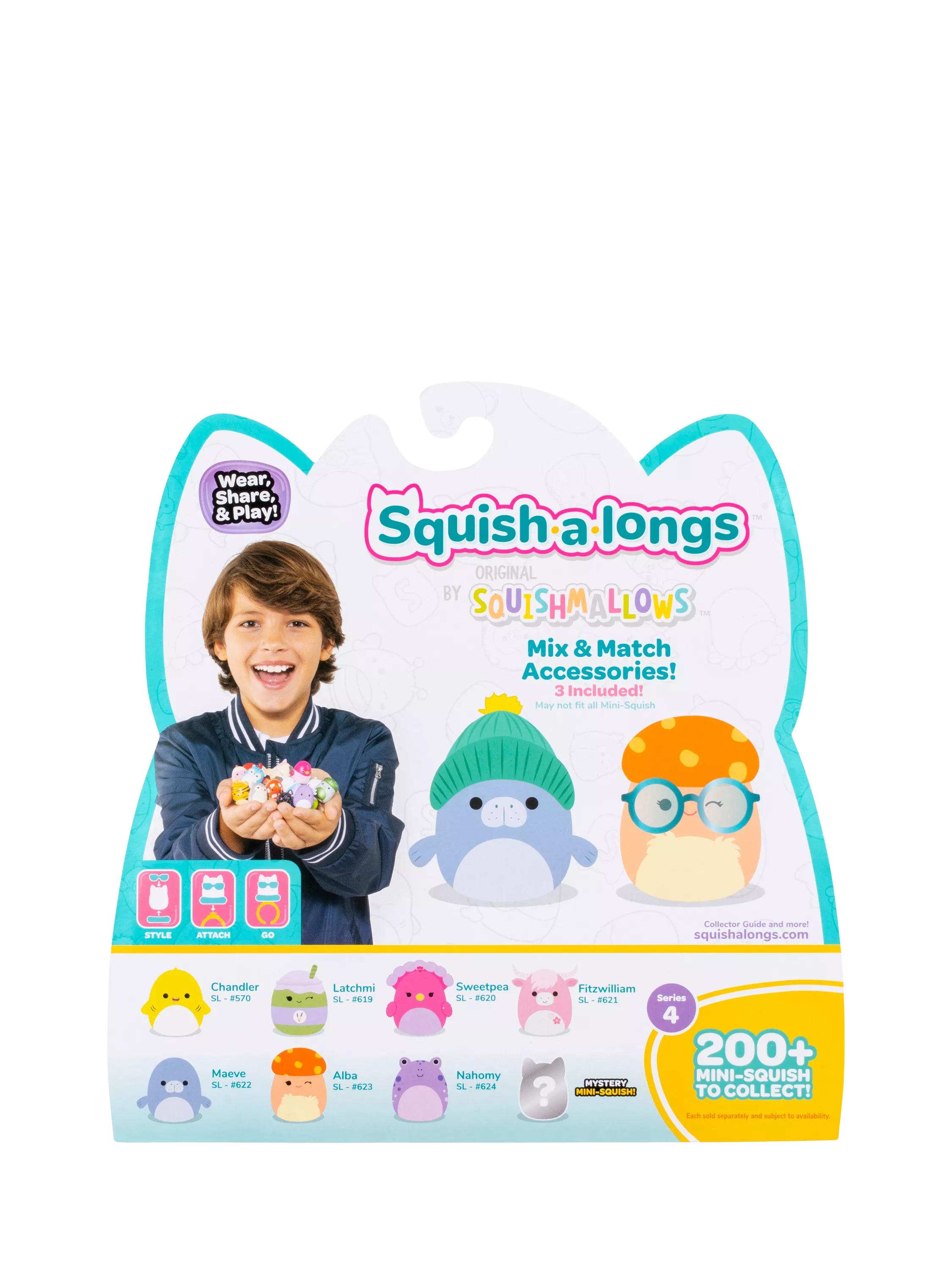 Squishmallows Squish-a-longs mini squish 8-pack, imported from the UK
