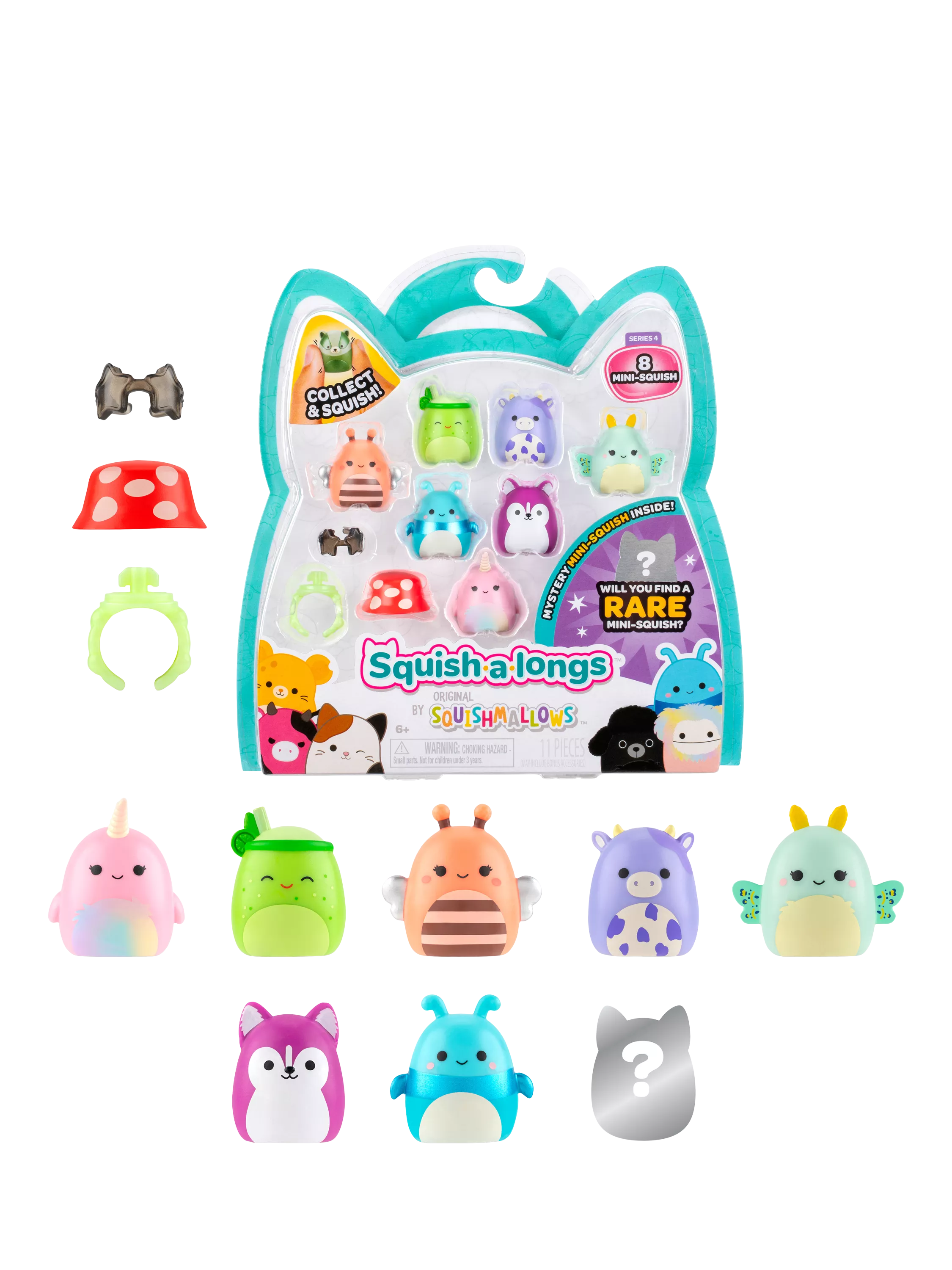 Squishmallows Squish-a-longs mini squish toy 8 pack, UK version