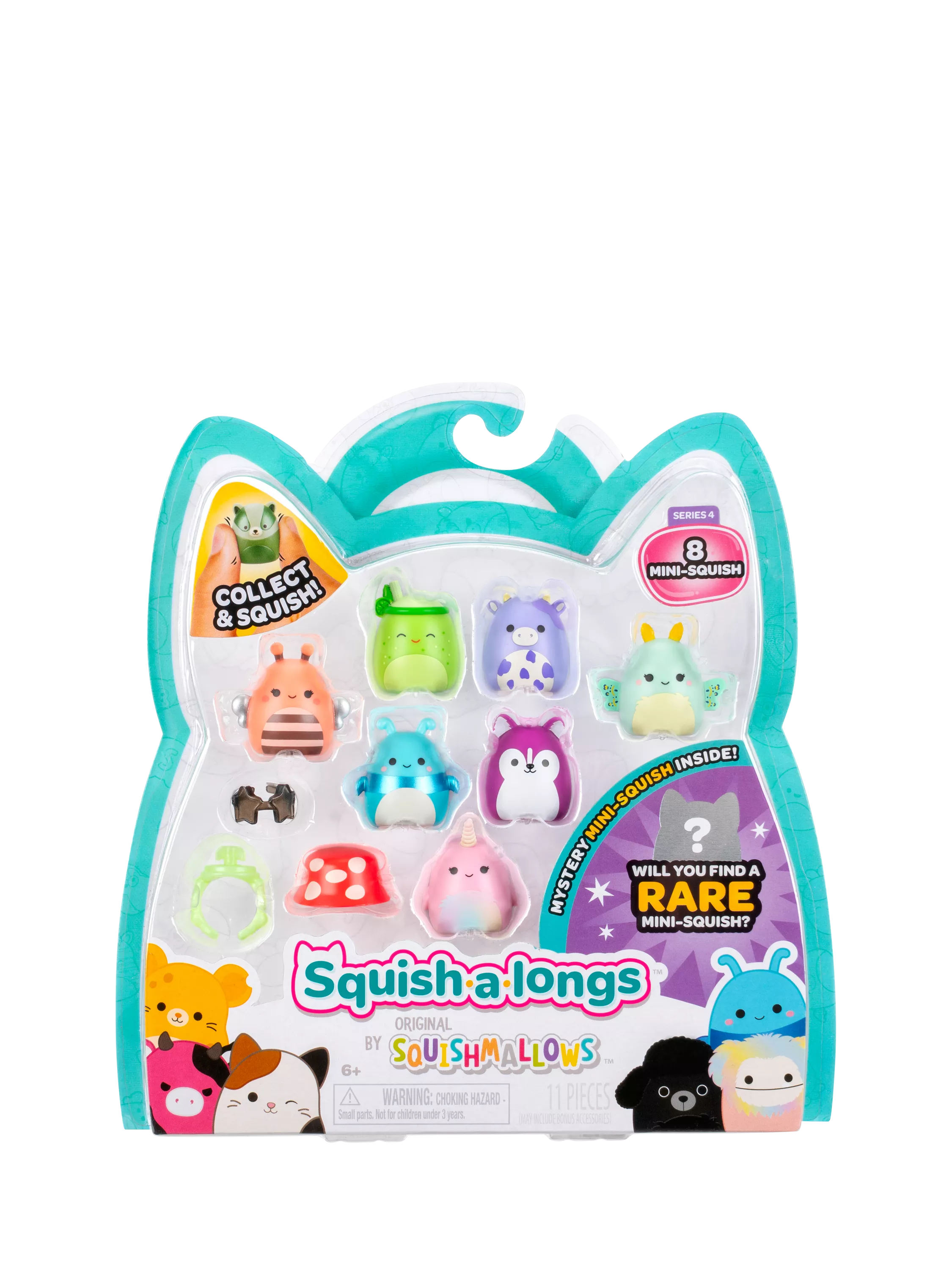 Squishmallows Squish-a-longs mini squish toy 8 pack, UK version