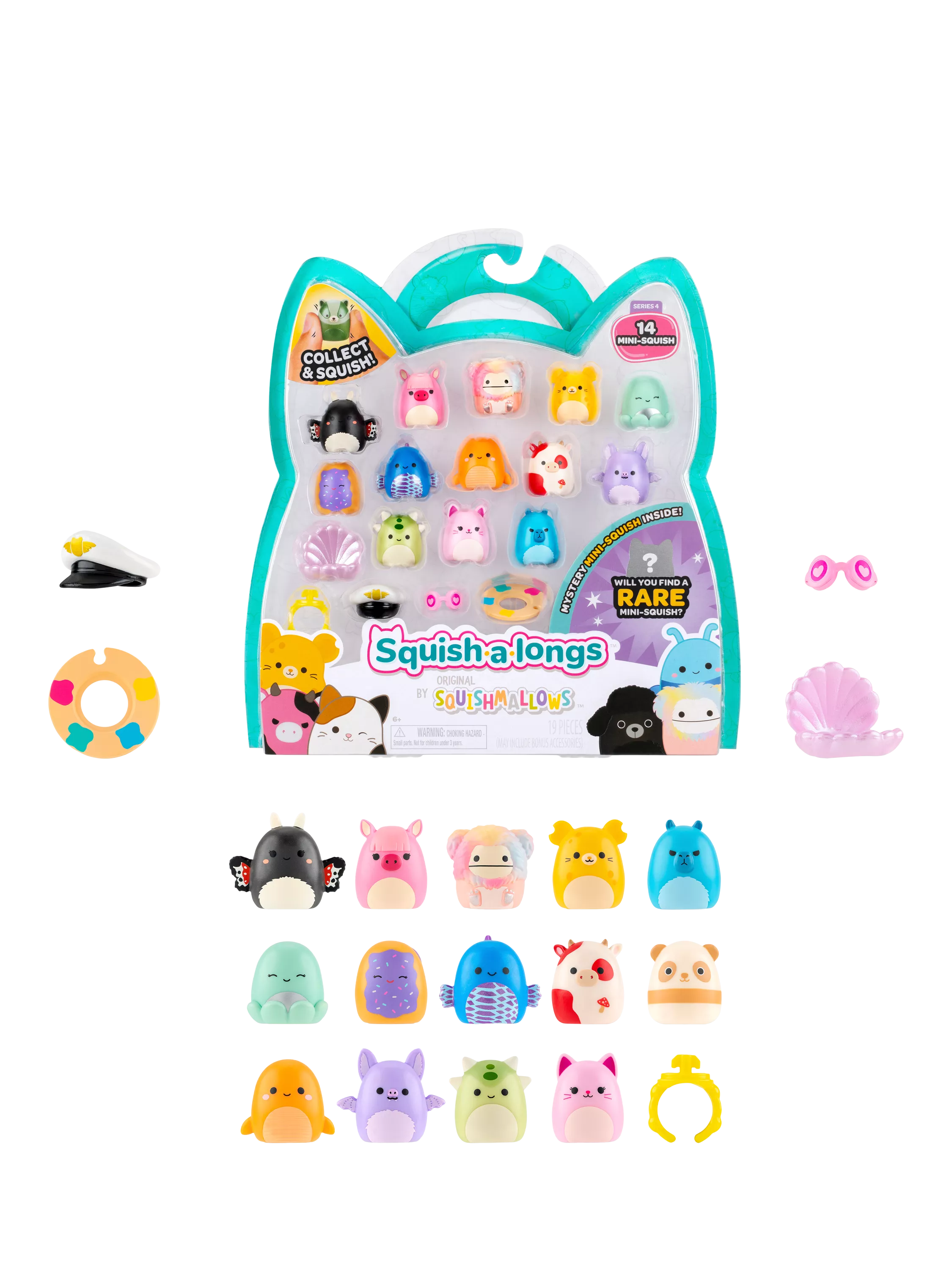 Squishmallows Squish-a-longs Mini-Squish 14-pack - British product
