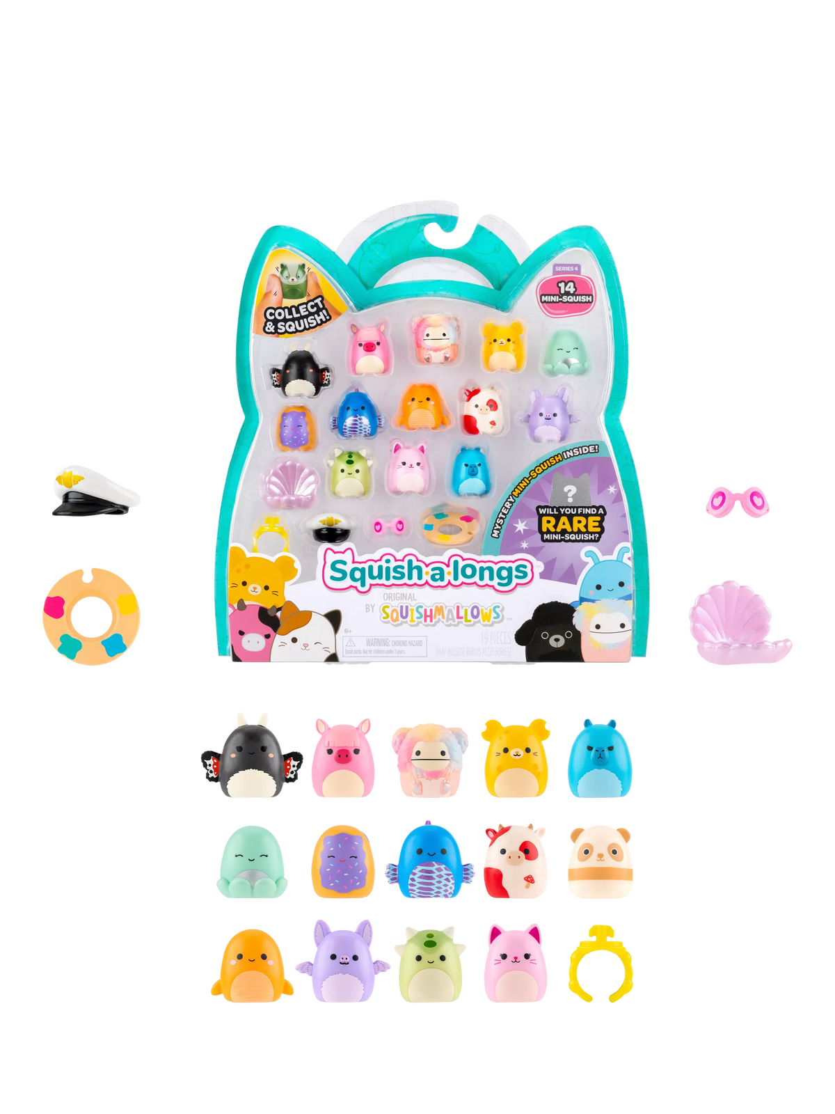 Squishmallows Squish-a-longs Mini-Squish 14-pack - British product