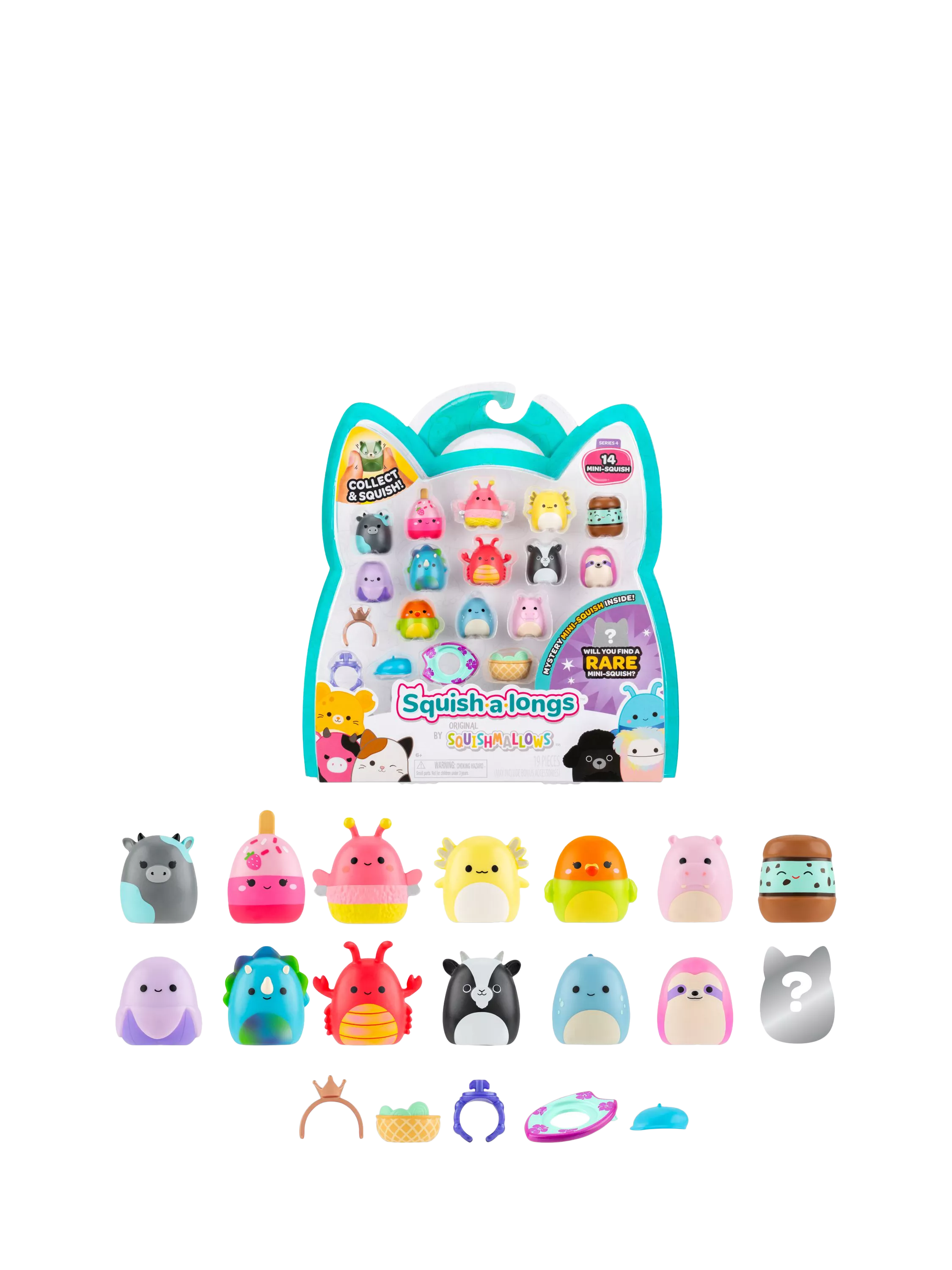 Squishmallows Squish-a-longs mini squish 14-pack toys, UK version