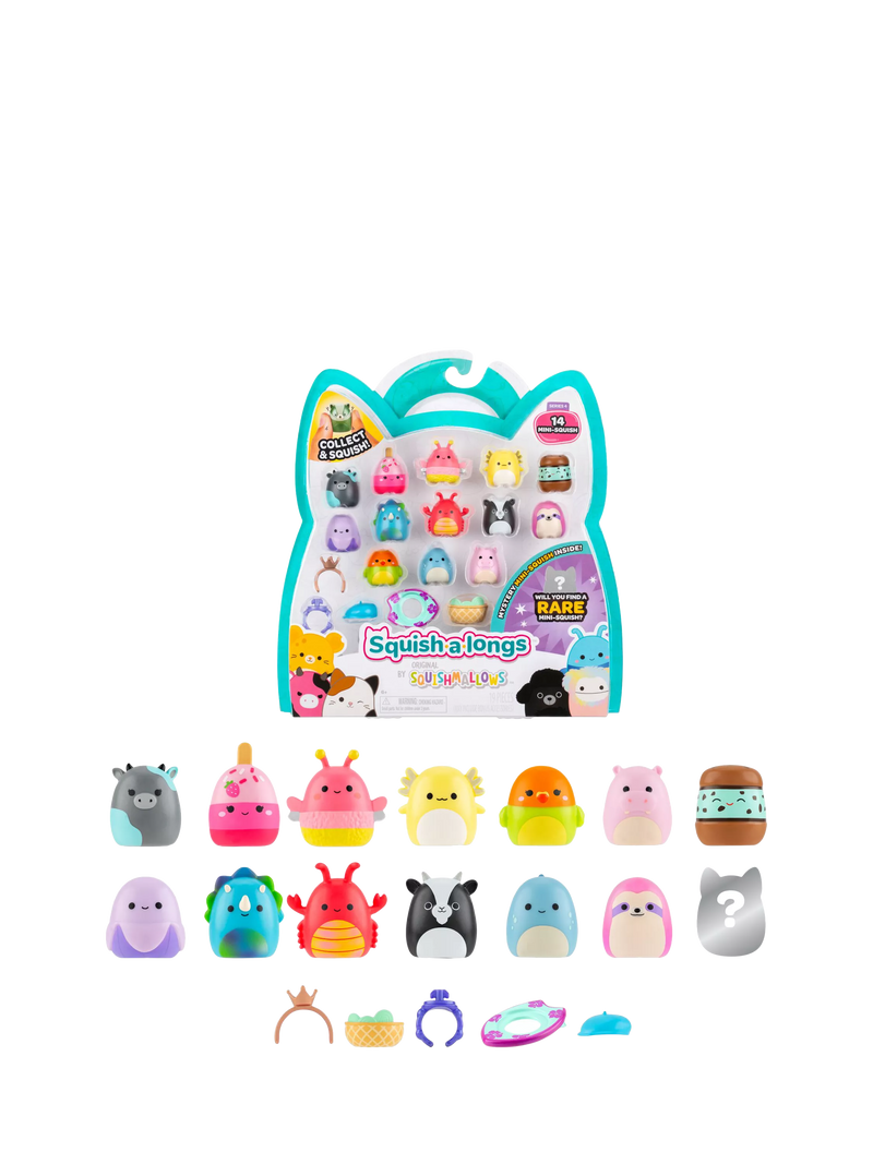 Squishmallows Squish-a-longs mini squish 14-pack toys, UK version