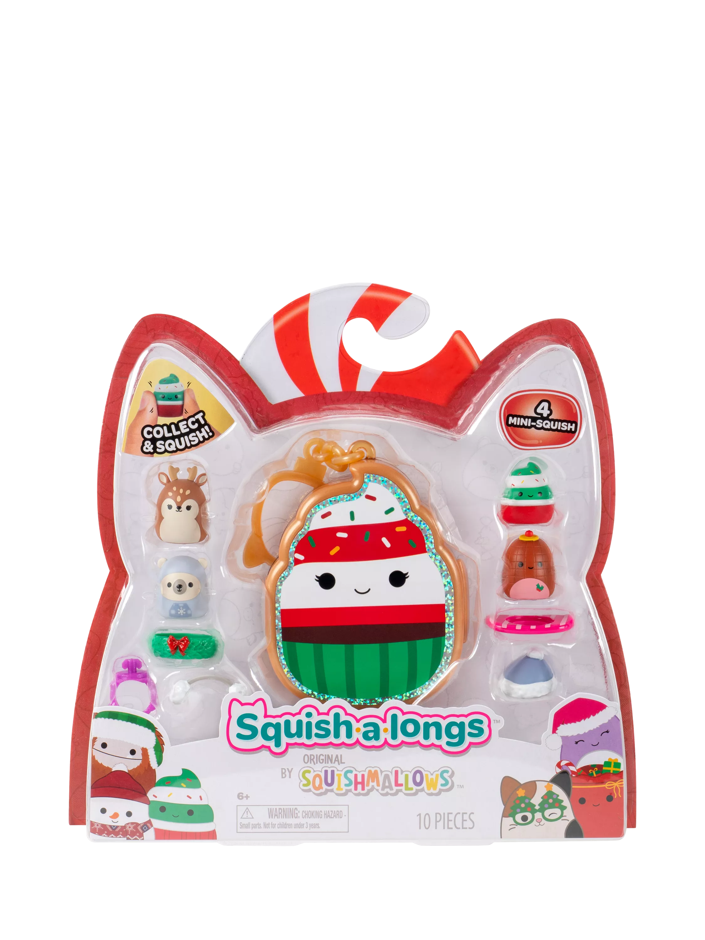 Squishmallows Christmas Squish-a-longs pack of 4 mini squish (British brand)
