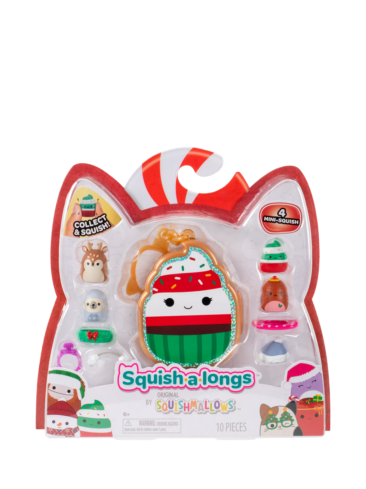 Squishmallows Christmas Squish-a-longs pack of 4 mini squish (British brand)