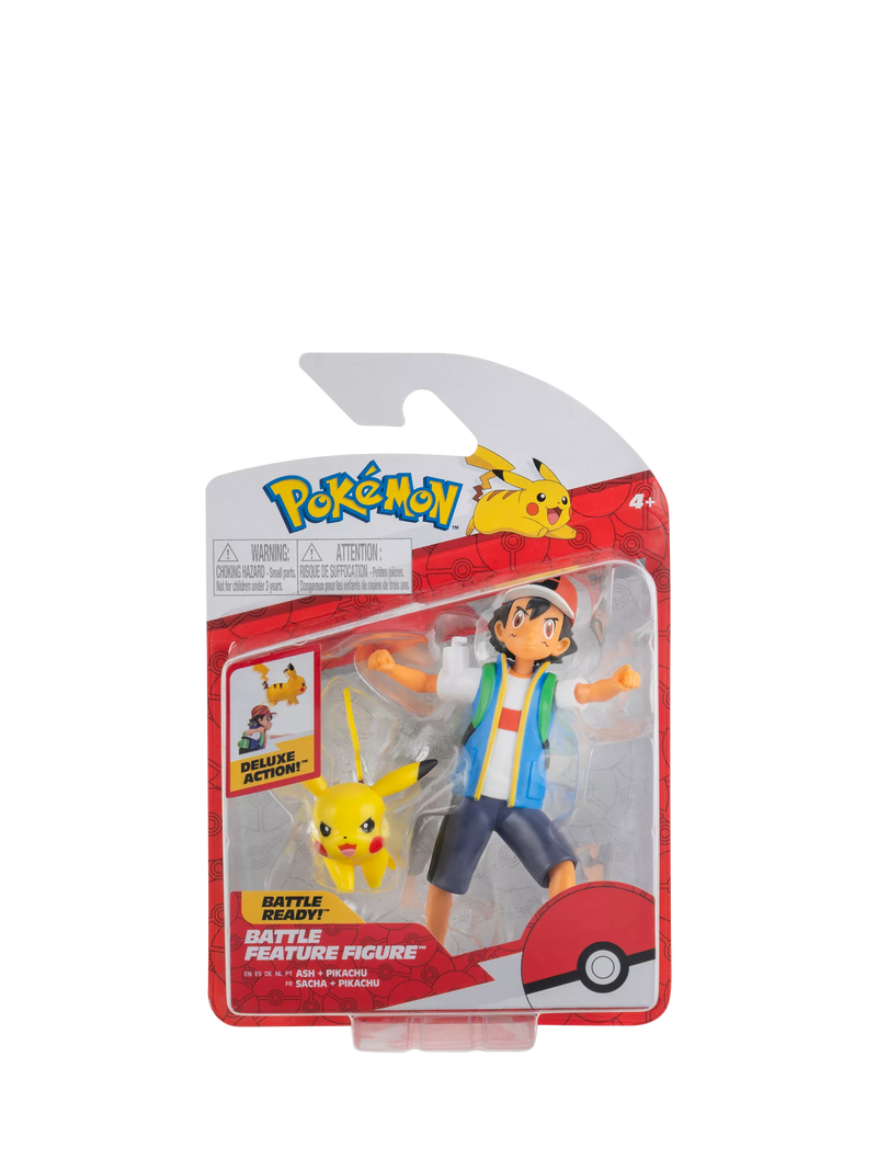 Pokémon Ash Ketchum and Pikachu figure set - British product