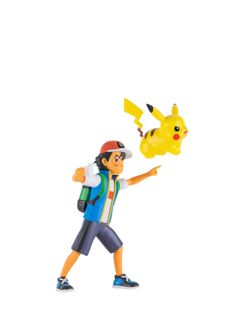Pokémon Ash Ketchum and Pikachu figure set - British product