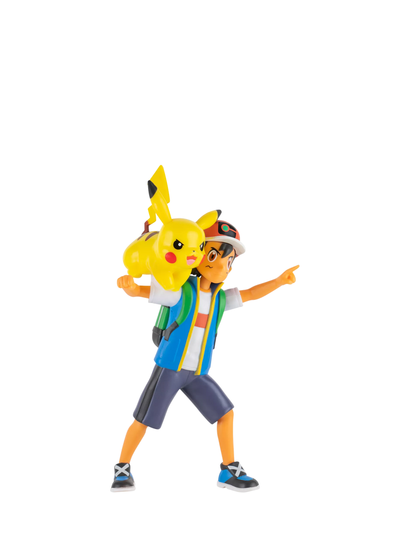 Pokémon Ash Ketchum and Pikachu figure set - British product
