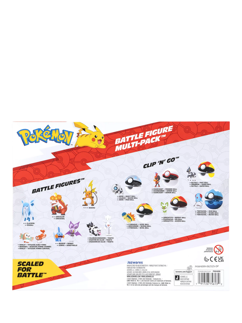 Pokémon Battle Ready Figures 6 pack - British product