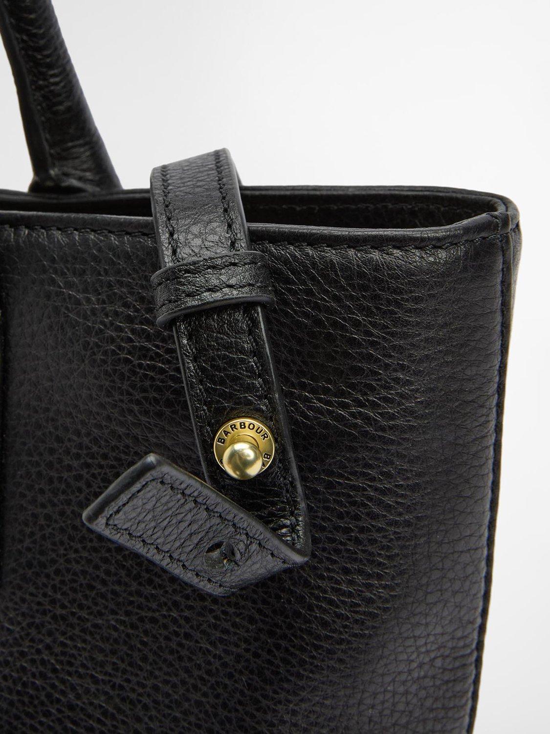 Barbour Birch Leather Tote Bag in leather finish (British brand)