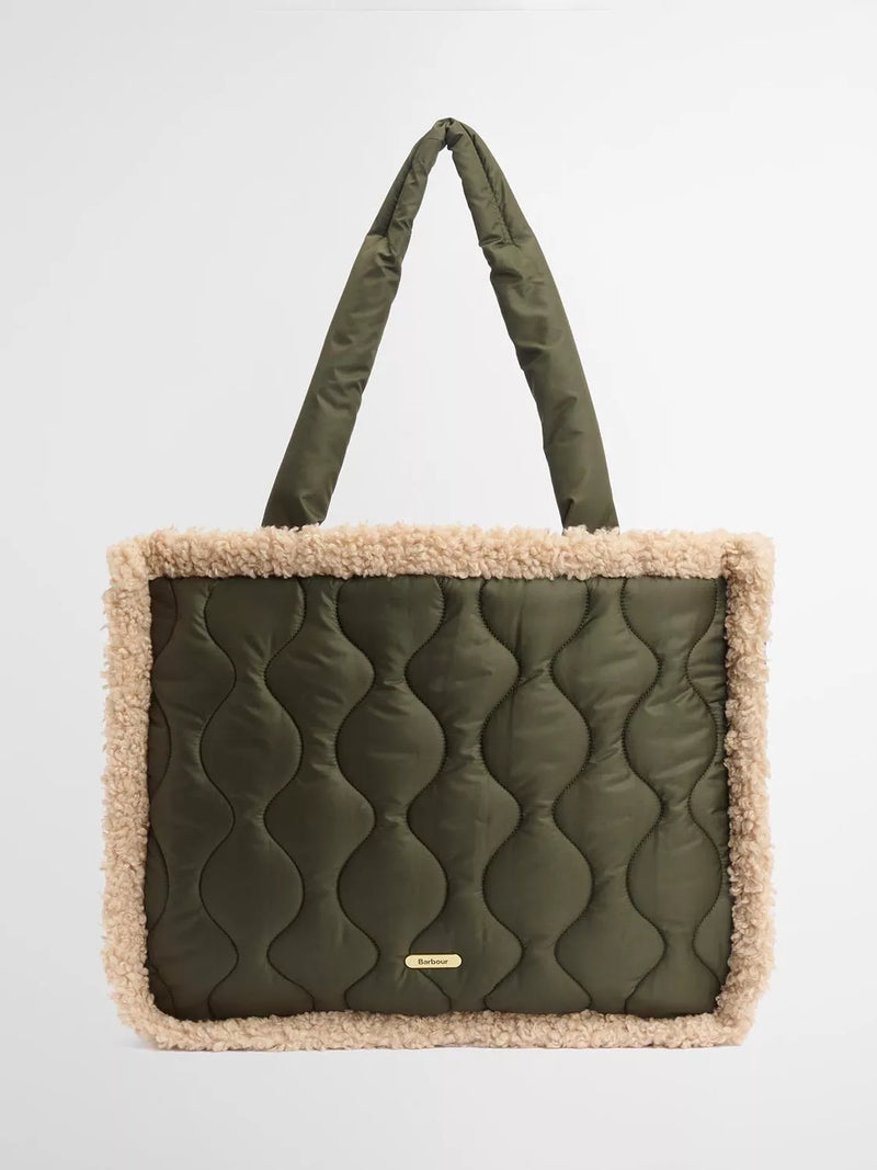 Barbour Marnie quilted tote bag with padded handles (British brand)