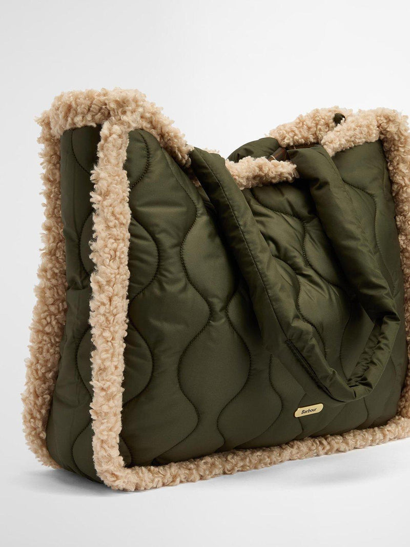 Barbour Marnie quilted tote bag with padded handles (British brand)