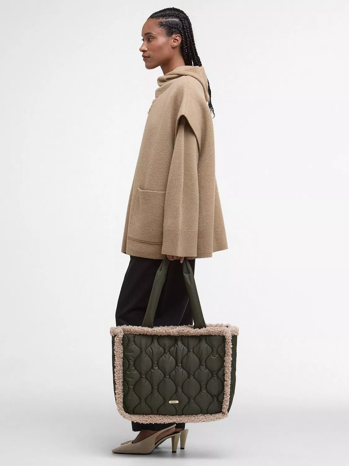 Barbour Marnie quilted tote bag with padded handles (British brand)