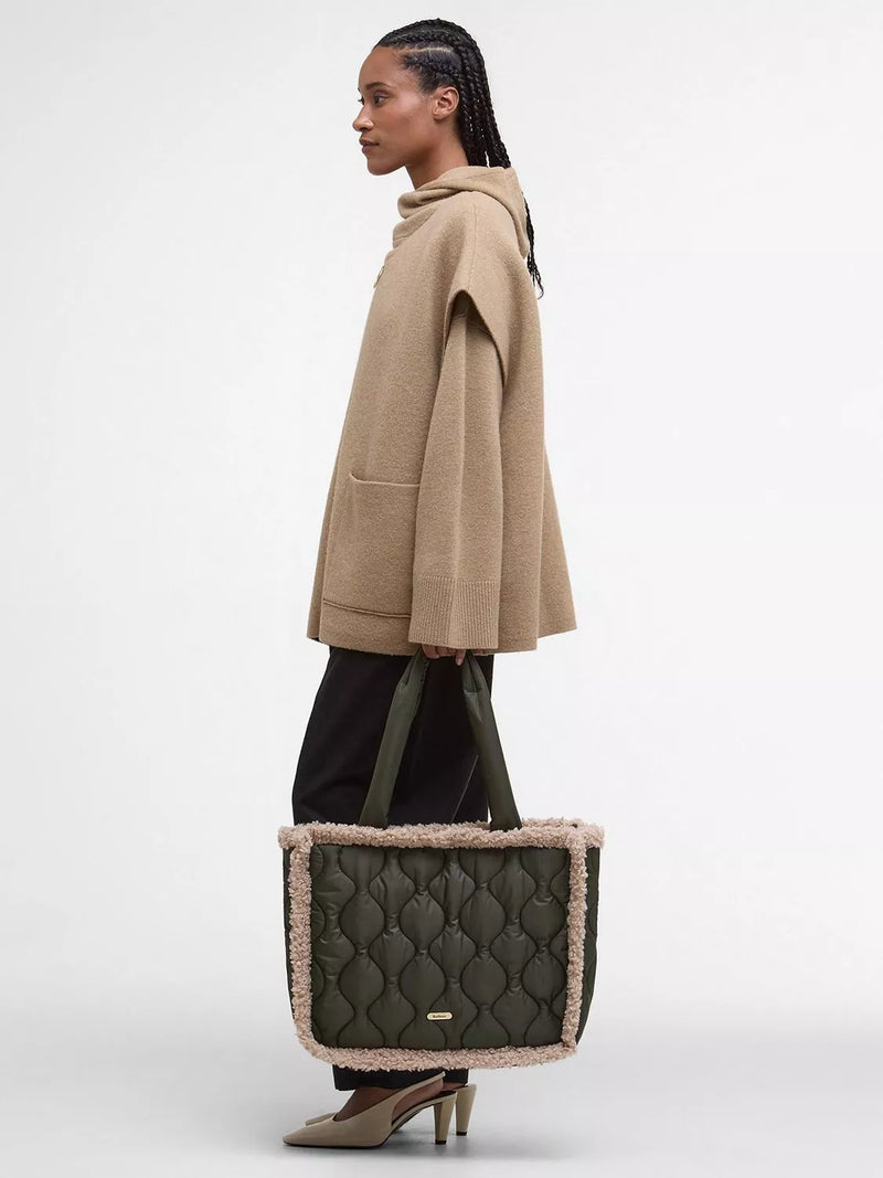 Barbour Marnie quilted tote bag with padded handles (British brand)