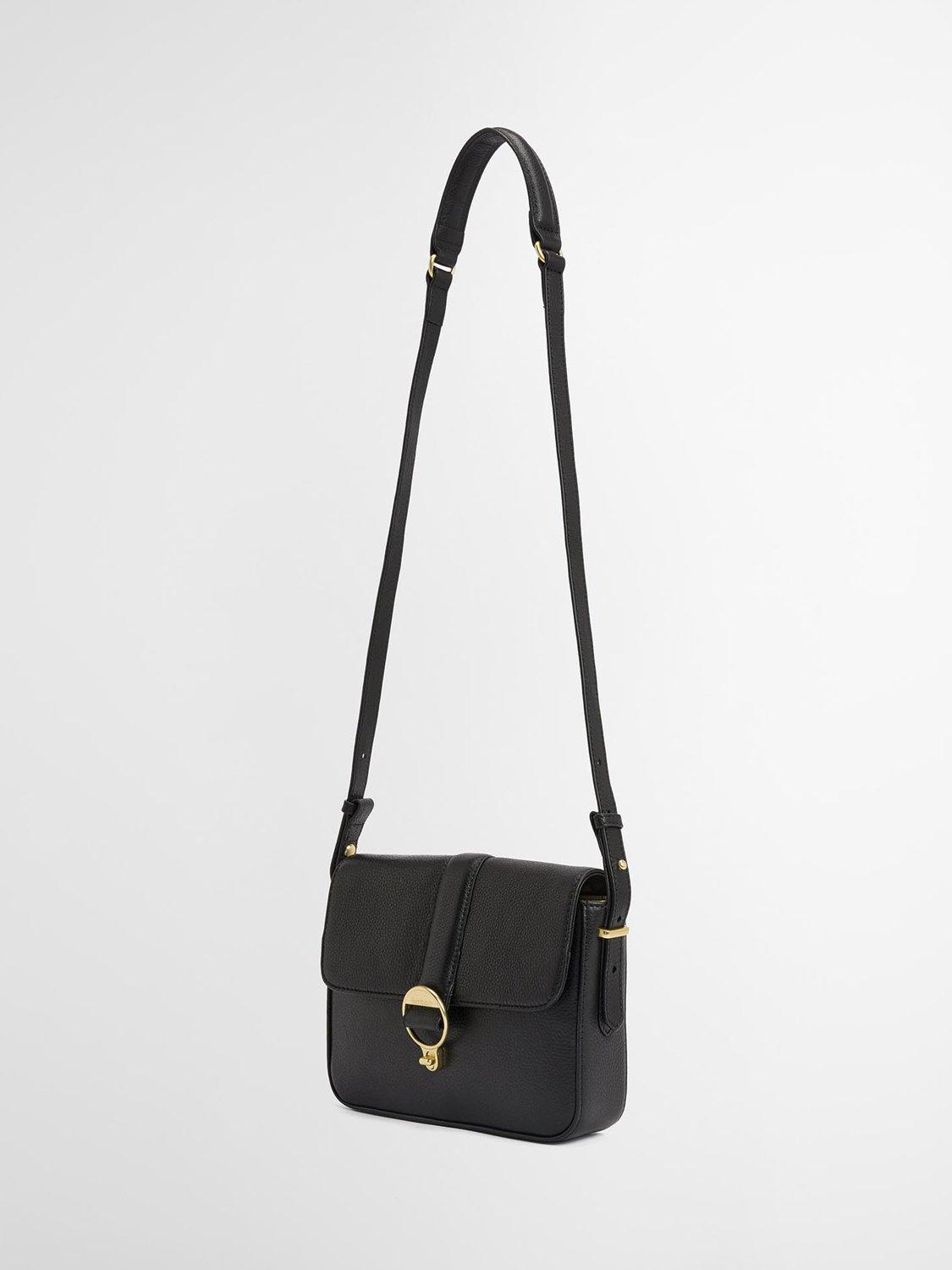 Barbour Rosa leather crossbody bag in black - British product