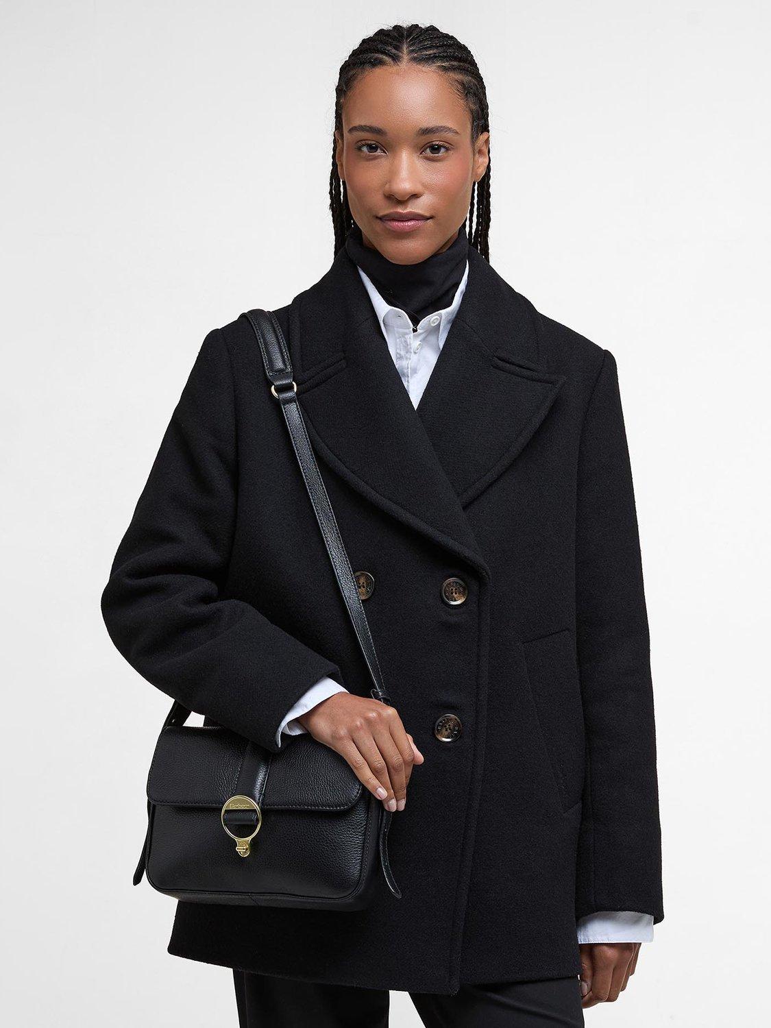 Barbour Rosa leather crossbody bag in black - British product