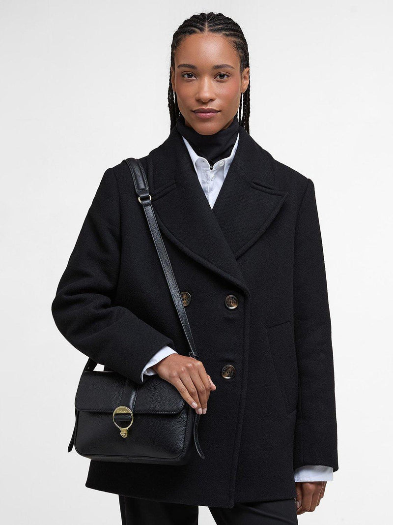 Barbour Rosa leather crossbody bag in black - British product