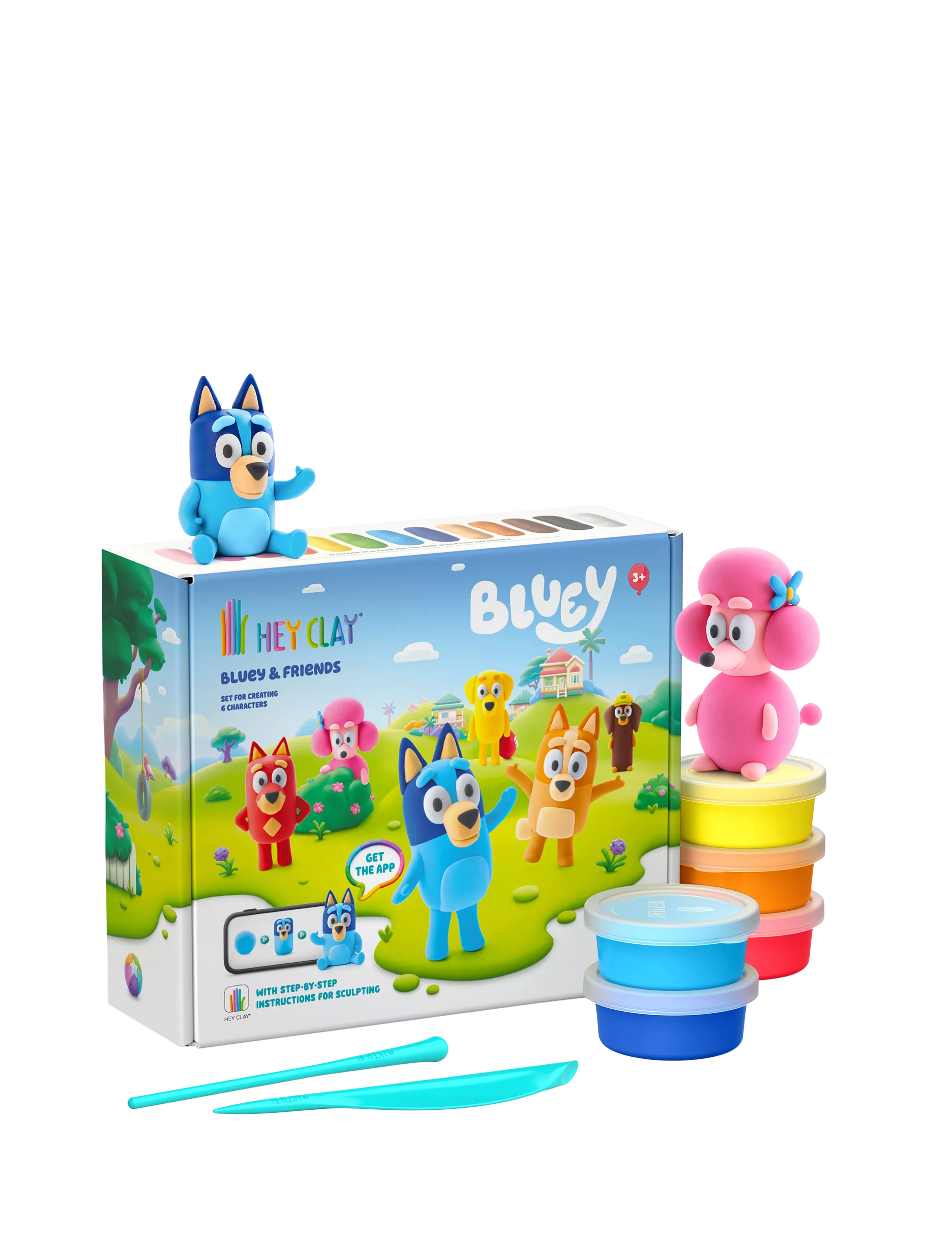 TOMY Bluey Hey Clay kit 15 cans, imported from the UK