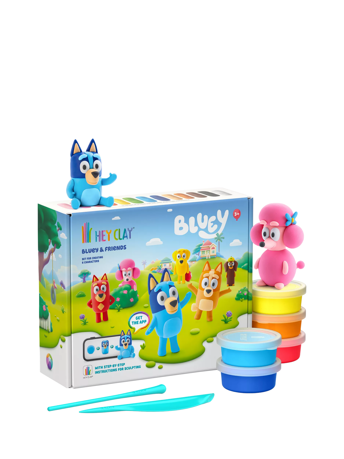 TOMY Bluey Hey Clay kit 15 cans, imported from the UK