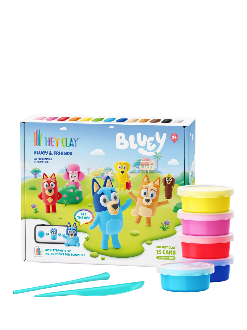 TOMY Bluey Hey Clay kit 15 cans, imported from the UK