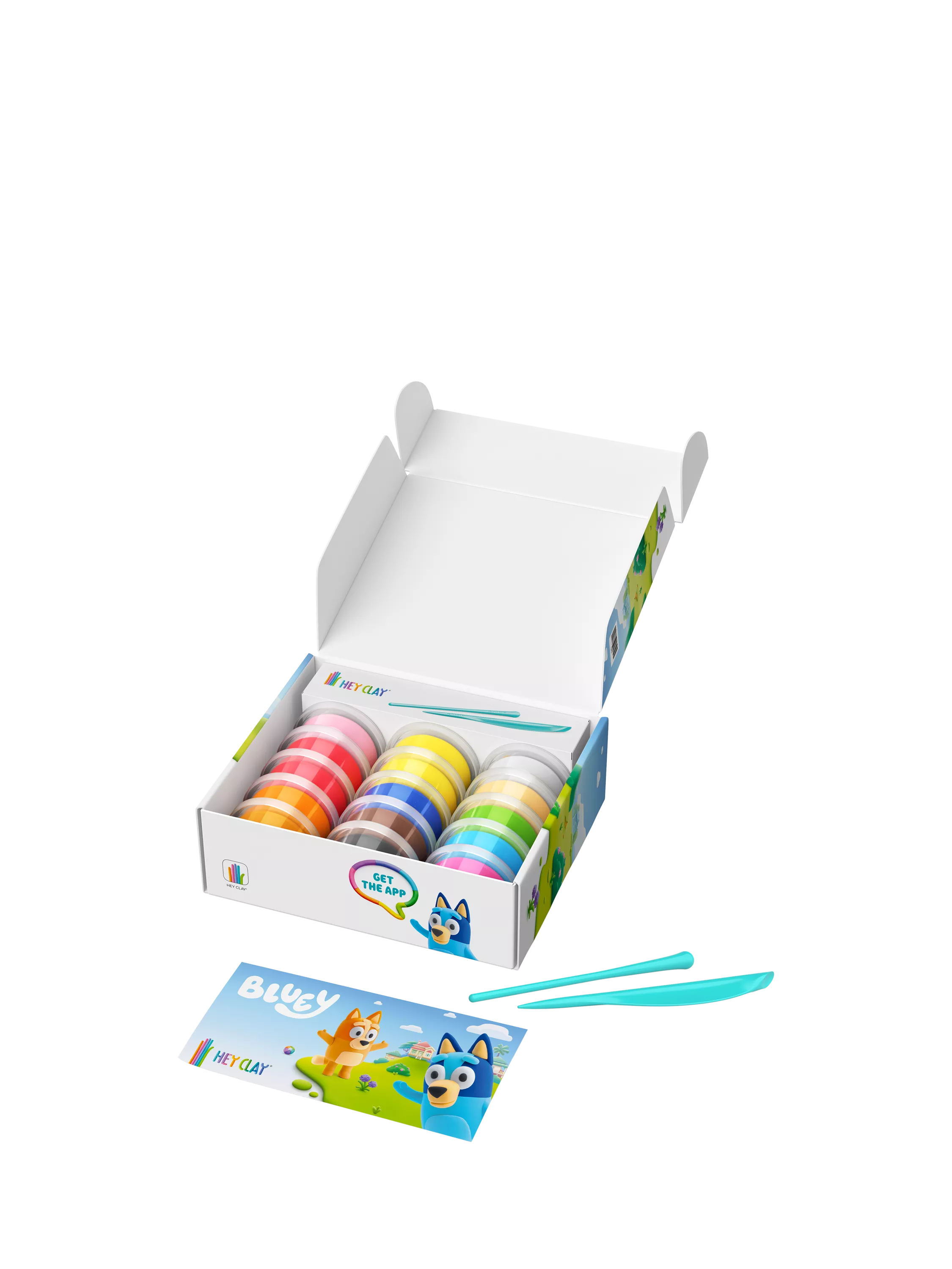 TOMY Bluey Hey Clay kit 15 cans, imported from the UK