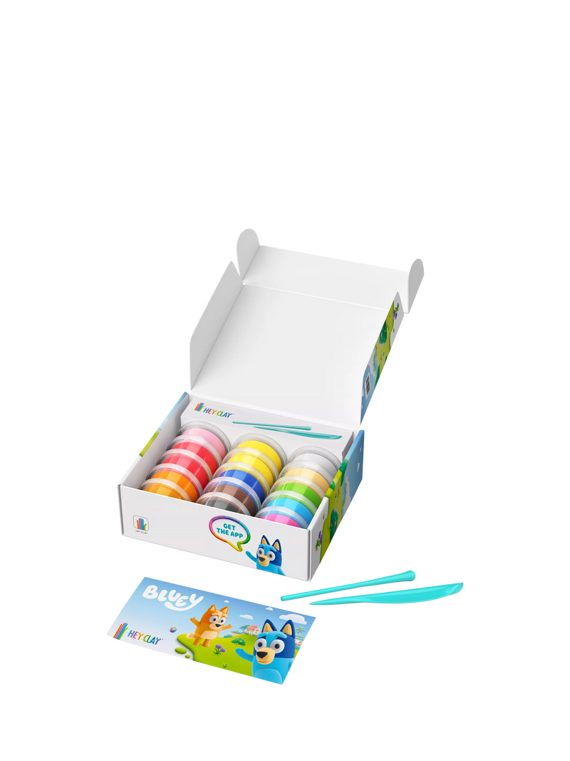 TOMY Bluey Hey Clay kit 15 cans, imported from the UK