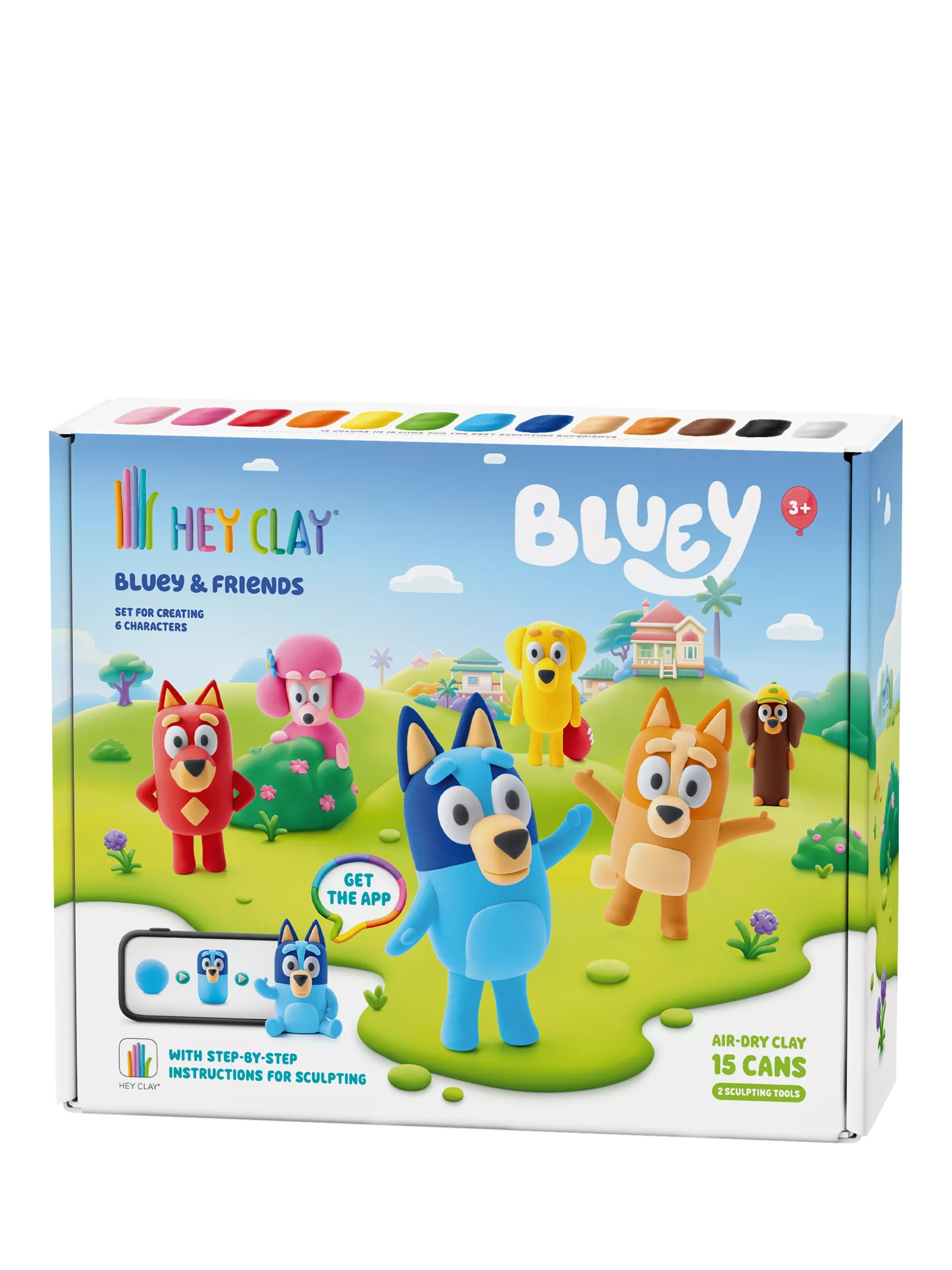 TOMY Bluey Hey Clay kit 15 cans, imported from the UK