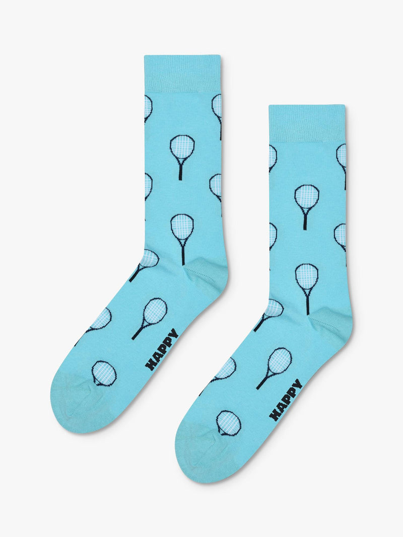 Happy Socks Lite Tennis Socks pack of 3 turquoise - British product