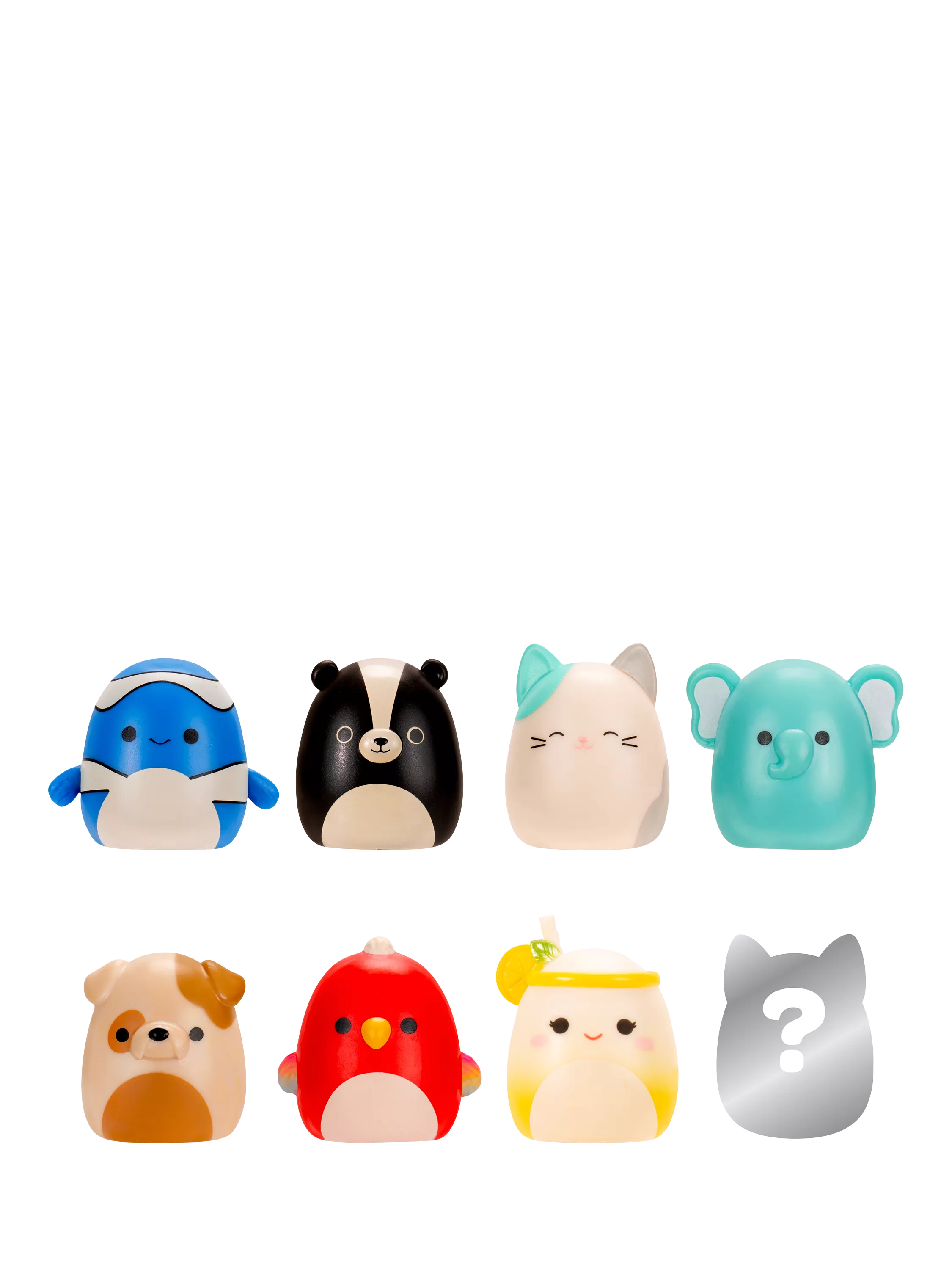 Squishmallows Squish-a-longs Mini-Squish 8 pack, imported from the UK