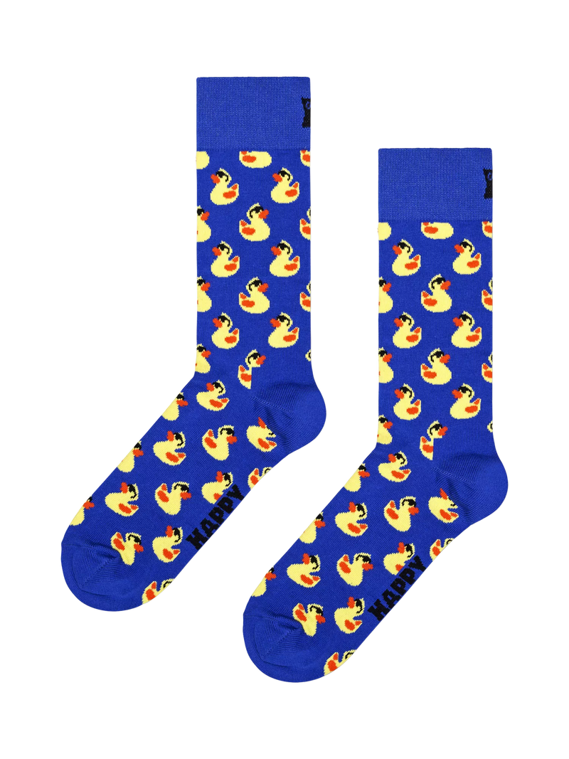 Happy Socks rubber duck socks blue one size (British brand)