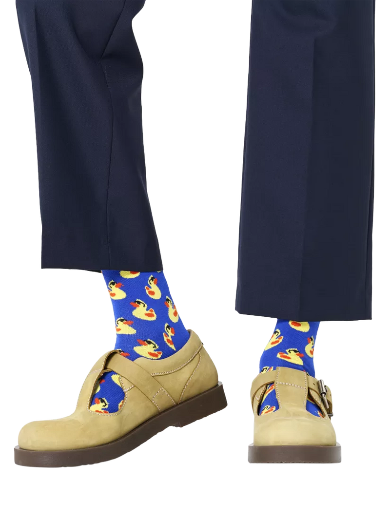 Happy Socks rubber duck socks blue one size (British brand)