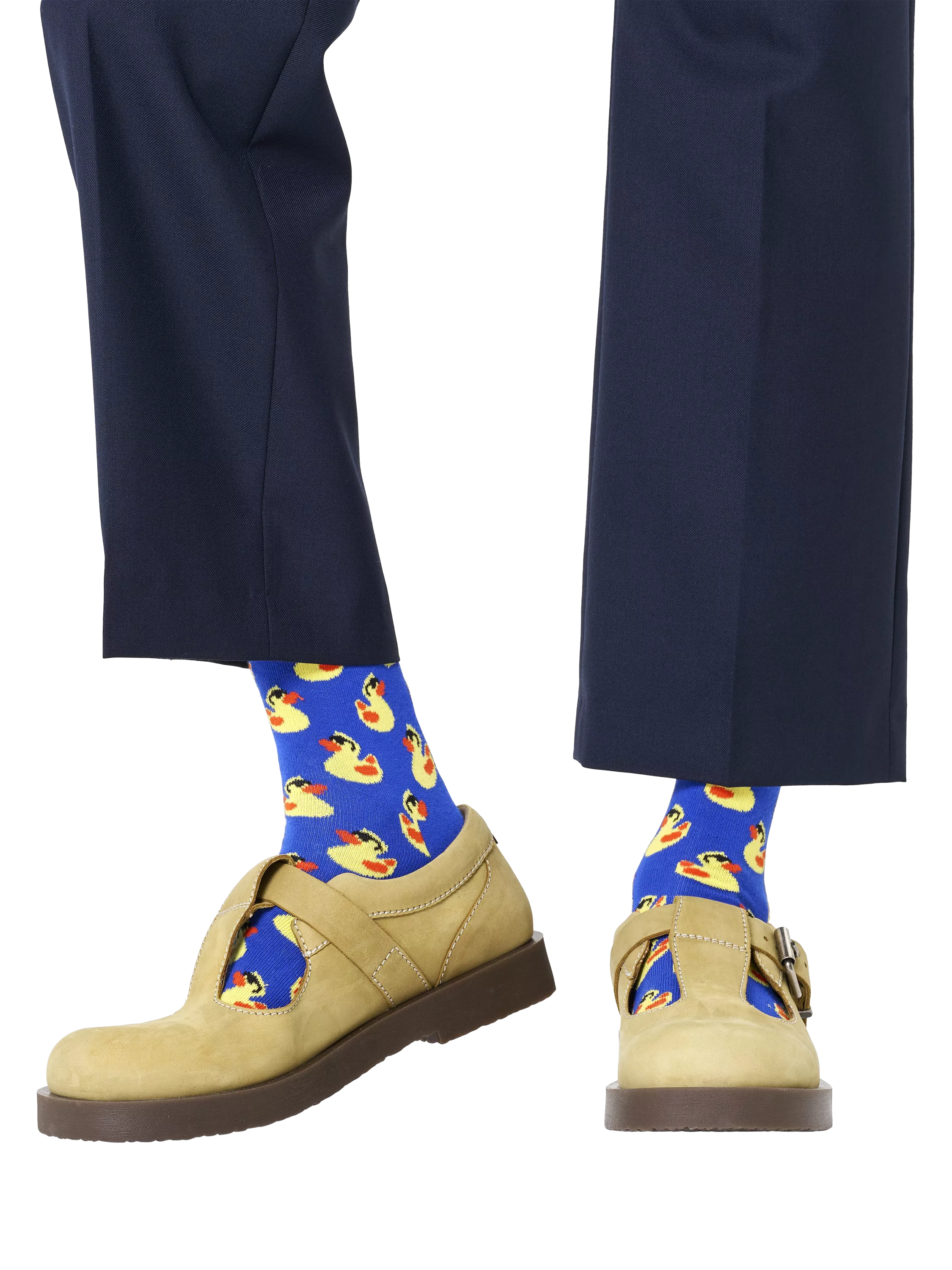Happy Socks rubber duck socks blue one size (British brand)