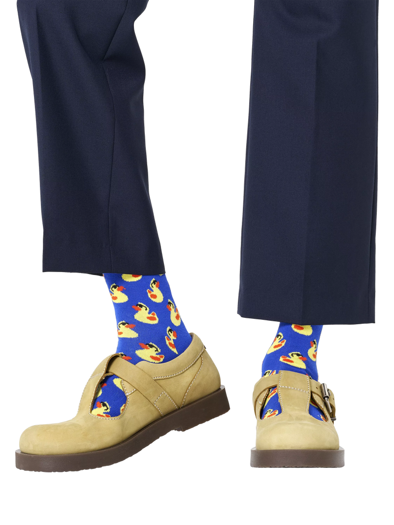 Happy Socks rubber duck socks blue one size (British brand)
