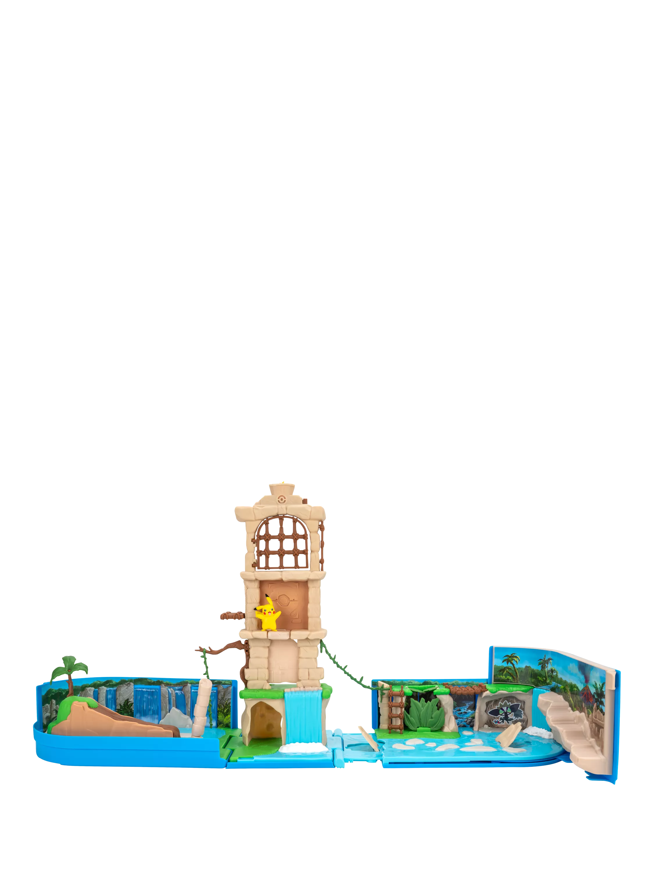 Pokémon carry case playset ruins duelscape Pikachu figure (British brand)