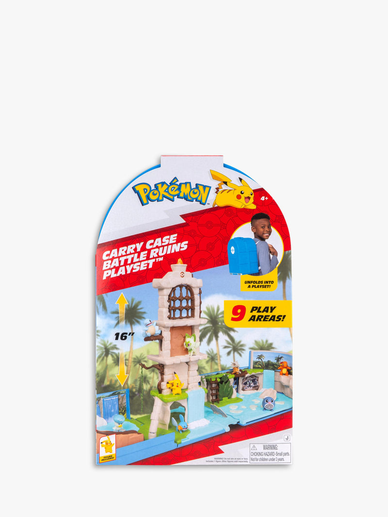 Pokémon carry case playset ruins duelscape Pikachu figure (British brand)