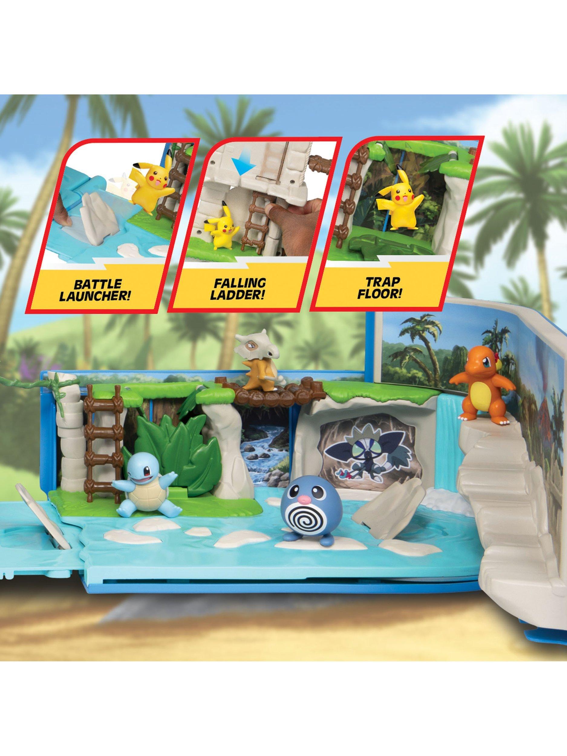 Pokémon carry case playset ruins duelscape Pikachu figure (British brand)