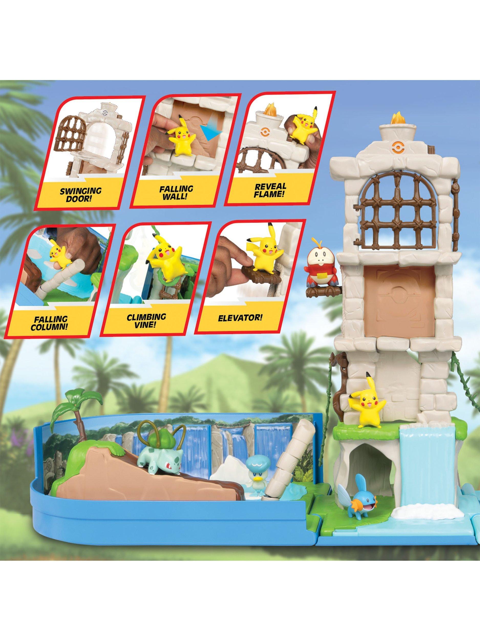 Pokémon carry case playset ruins duelscape Pikachu figure (British brand)